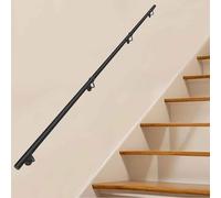 Staircase Handrails for Stairs, Black Metal Wrought Iron Stairs Railing, Modern Wall Mount Metal Stair Banister Hand Rails(2.6ft/80cm)