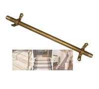 Staircase Runner Rods, Antique Brass Stair Carpet Rod with Screws 1 3 5 10 Pcs, 20-50" Rug Holder for Stairs(1pc,48in(122cm))