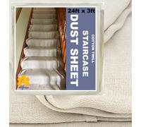 Staircase Stairway Cotton Twill Dust Sheet - 24Ft X 3Ft For Decorating - Jms Bridge