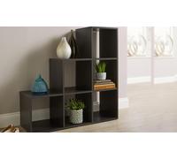 Staircase Style Bookcase Cube Storage Unit: Black