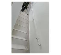 Staircase Transparent Acrylic Handrail, Clear Crystal Stair Hand Railing with Silver Brackets & End Caps, 3ft/4ft/5ft/6ft/10ft/12ft/14ft/20ft Indoor Stair Handrails Complete Kit for Walls(Transparente