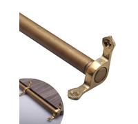 Staircases Rug Rods,Vintage Brass Stair Runner Rods - 10pcs 33in Decorative Carpet Holders for Commercial Use - Tubular Pole Fixing with Screws for Restaurant, Theater & Museum Floors