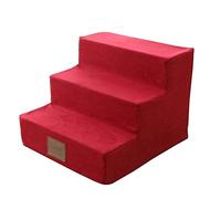 Stairs access steps 3 Step Ramp Cat Climbing Ladder Cushion Pet Dog Stairs Activity Ladder For Sofa Bed Non-slip 3 Colors 38X40X30cm Washable pet dog (Color : B, Size : 2pack)