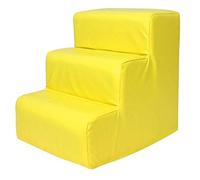 Stairs Access Steps 3 Step Stool For Kids Small Dog Stairs Waterproof Cat Steps For Sofa Pet Stairs Ladder For Tall Bed Pet Dog Ramps (Color : Yellow)