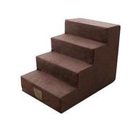 Stairs access steps 4-step Ramp Cat Climbing Activity Ladder Cushion Pet Dog Stairs For Sofa Bed Non-slip 2 Colors Washable 38x54x40cm pet dog (Color : B, Size : 1pack)