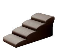 Stairs Access Steps 4 Steps Dog Stairs to Get On High Bed for Cat and Pet Steps at Home Or Portable Travel,Load 50kg Pet Dog Ramps (Color : Coffee)