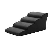 Stairs Access Steps 4 Steps Dog Stairs To Get On High Bed For Cat And Pet Steps At Home Or Portable Travel,load 50kg Pet Dog Ramps (Color : Black)