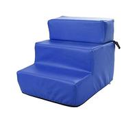 Stairs Access Steps Pet Detachable Faux Leather 3 For Pets Coffee Dog Ramps(Blue)