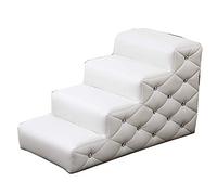 Stairs Access Steps Pet Dog Sponge Ladder Bed Small and Medium Mat Ramps(White,Height 48cm)