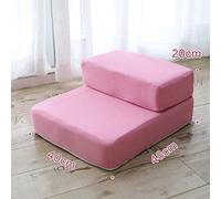 Stairs access steps Pet Dog Stair Fabric + Sponge Two-step Cat/Dog Stair Suitable for Small Pet Washable, 4 Colors (size: 40 × 48 × 20 Cm) pet dog (Color : Pink)