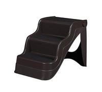 Stairs access steps Pet Stairs 3 Steps Cat/dog, Stairs/steps Detachable Washable Carpet Pedal (Size: 49 × 39 × 39cm) pet dog (Color : Brown)