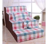 Stairs access steps Pet Stairs Sponge Four-step Cat/dog Non-slip Bottom Washable Multiple Colour (Size: 80 × 40 × 40cm) pet dog (Color : B, Size : 80×40×40cm)