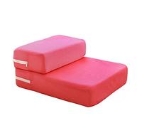 Stairs access steps Pet Suitable For Small And Medium Pets High Breathable Mesh Climbing The Two Floors Foldable(Rose Red)