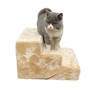 Stairs access steps Pet Supplies Fabric + E1 Environmental Protection Sheet Assembling A Three-step Cat/dog Stair, Bearing 40KG(Beige)