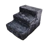 Stairs access steps Pet Supplies Fabric + E1 Environmental Protection Sheet Assembling A Three-step Cat/dog Stair, Bearing 40KG(Dark Gray)