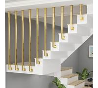 Stairs Banister Handrail 30-150cm L-Shaped Stairway Railing Corridor Attic Step Fence, Garden Transitional Parapet Rails Gold Wrought Iron Balustrade Posts(2.3ft/70cm)