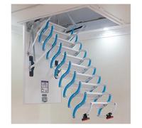 stairs Ceiling Mount Attic Ladder Folding Attic Stairs Pull Down System Anti-Slip Steps, for Indoor Outdoor Use extendable(70 * 100cm)