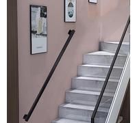 Stairs Handrail 1m 1.5m 2m 3m 6m Staircase Banister Black Metal Wrought Iron Wall Mount Stair Railing for Indoor Outdoor Bathroom Corridor (Size : 5 FT)