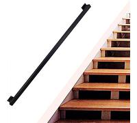 Stairs Handrail Black Metal Wrought Iron Railing, Non-Slip Safety Grab Bar Wall Mount Support Step Balustrades for Indoor Outdoor Bathrooms Corridor (Size : 14 FT)