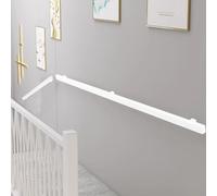 Stairs Handrail Railing Staircase Banister Rail Hand Railings for Stairs Outdoor Indoor 1m 1.5m 2m 2.5m 3m Square Pipe Stairway Railing, Wall-Mounted Handrail for Narrow Stairs(10ft/300cm)