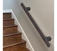 Stairs Handrail Railing Staircase Banister Rail Hand Railings for Stairs Outdoor Indoor, Black Metal Stairs Banister Handrail, Lead Direct to Stairwell Door-House or Cellar Entryway(3ft/90cm)