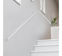 Stairs Handrail, Wall Stair Handrail Railing,Handrails for Indoor Stairs with Wall Mount Support,Metal Wrought Iron Pipe Railing Safety Non-Slip Stair Grab Bar,Square Pipe(Size:6.6
