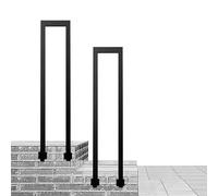 Stairs Handrail, Wrought Iron Stair Handrail for Exterior Steps,Front Porch Hand Rail Stair Railing,U-Shaped Balustrade Guardrail for Cement Concrete Steps Side Wall Mounted(65cm(2