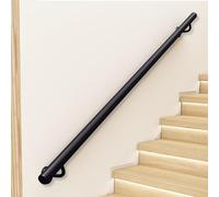 Stairs il Brackets Kit - Wall Mount Support for Staircase Railing, 1-11.5ft Adjustable Round Pipe Hand Rails for Steps, Porch & Deck - Durable & Secure