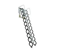 stairs Wall-Mounted Pull Down Attic Stairs Retractable Loft Ladder Foldable Space-Saving, for Attics Garages Roofs extendable(2.3-2.6m)