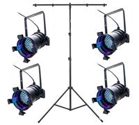 Stairville LED PAR 36 Black Bundle