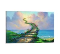 Stairway to Heaven Prints Posters Canvas Wall Art Oil Paintings Deco 12x18inch(30x45cm)
