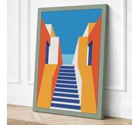 Stairway to Progress Canvas Wall Art Print 30x20 Inch