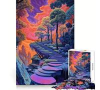 Stairway to Surreal 1000 Pieces Jigsaw Puzzles for Teenagers Boost Memory Stress Release Premium Cut Cherished Gift 38x26cm