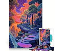 Stairway to Surreal 1000 Pieces Jigsaw Puzzles for Teenagers Boost Memory Stress Release Premium Cut Cherished Gift 38x26cm