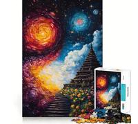 Stairway to The Cosmos 1000 Pieces Jigsaws Adults Puzzles Logic Boost Toy Bonding Time Premium Edge Premium Gift 50x75cm