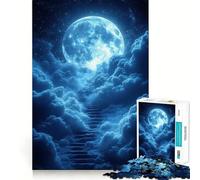 Stairway to The Moon 1000 Pieces Jigsaws Adults Puzzles Logic Boost Toy Bonding Time Premium Edge Premium Gift 38x26cm