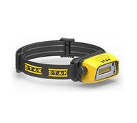 STAK Rechargeable 3W LED Headlamp, 1400mAh Battery, IP67 Waterproof, with Motion Sensor and Dimmer, 300lm, 14-Hour Battery Life. Ideal for Construction Sites, Fishing, Camping, Trekking, etc.