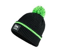 Stake F1 Team Kick Sauber Winter Beanie Hat, Black with Neon Green Pom-Pom, Official 2025 Collection