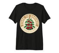 Stake Tie Harvest Tomato Grower Vintage Garden Badge Premium T-Shirt