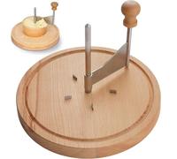 Stakee 1set Wood Cheese Curler Spin Cheese Wheel Chocolate Multifunctional Rust-proof Shredder Cheese Curler Girolle with Handle