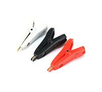 Stakee 3pcs 52mm Electrical Clamp Kelvin Clip Copper Gold Plated Clips or Electrical Testing