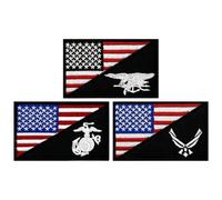 Stakee 3pcs Embroidered American Flag Patch Badge Patch Us Army Us Navy U.s. Military Series Fabric Patch Uniform Morale Applique