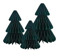 Stakee 3pcs Honeycomb Paper Christmas Tree, Mini Christmas Tree Decoration, Xmas Tree Table Ornaments Paper Christmas Decoration for Home New Year Party