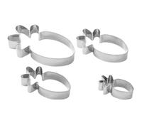 Stakee 4pcs Carrot Cookie Cutter Set in Assorted Sizes Stainless Steel Baking Mold Reusable Kitchen Tool Vegetables Fruits Mold