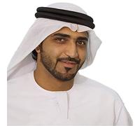 Stakee Arab Men Headscarf Qatar Turban Headband with Black Headband Saudi Arabian Head Scarfs Solid Color Arabic Headscarf