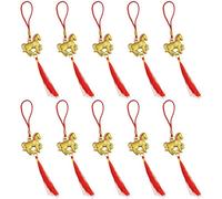 Stakee Chinese New Year Decorations 10 Pcs 2026 Year of Horse Lucky Charm Chinese Knot Tassel Hanging Pendants Ornaments for New Year Wealth Success Lucky Decor