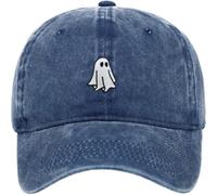 Stakee Halloween Ghost Embroidered Baseball Hat for Men Women Vintage Washed Cotton Baseball Cap Unisex Hat Cotton Hat