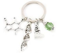 Stakee Microscopes Dna Key Chains Science Biology Keyring Molecular Structure Keychain Neurology Chemistry Key Ring Gift