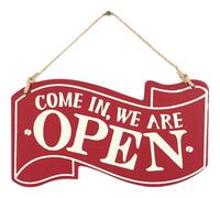 Stakee Open Closed Signs for Business Wooden Welcome Hanging Sign with Rope Double Sided Let Customers Know When You Open Plaque Sign Open Close Sign