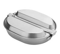 Stakee Portable Military Mess Tin, Stainless Steel Bento Box with Handle, Camping Bento Box Lunch Container for Outdoor Hiking Picnic Bbq